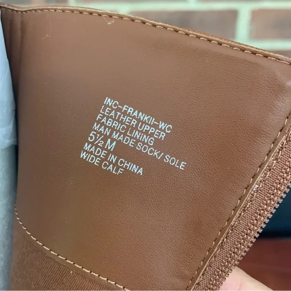 INC International Concepts Women's Frankii Leather Knee High Boots US 5.5 M WC - Picture 10 of 11